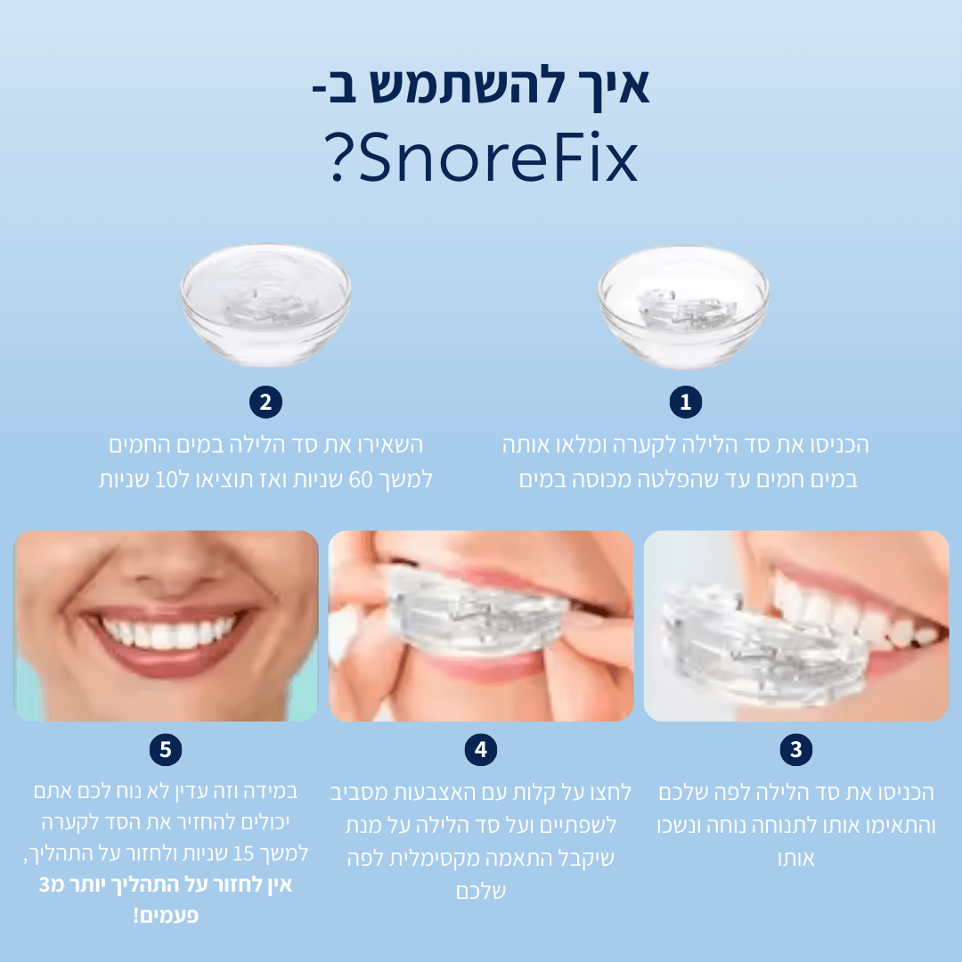 הפסיקו לנחור והחזירו שקט לשינה ולזוגיות עם SnoreFix